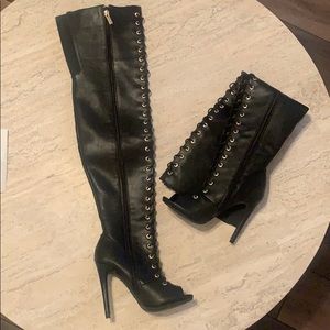 Thigh high heels boots